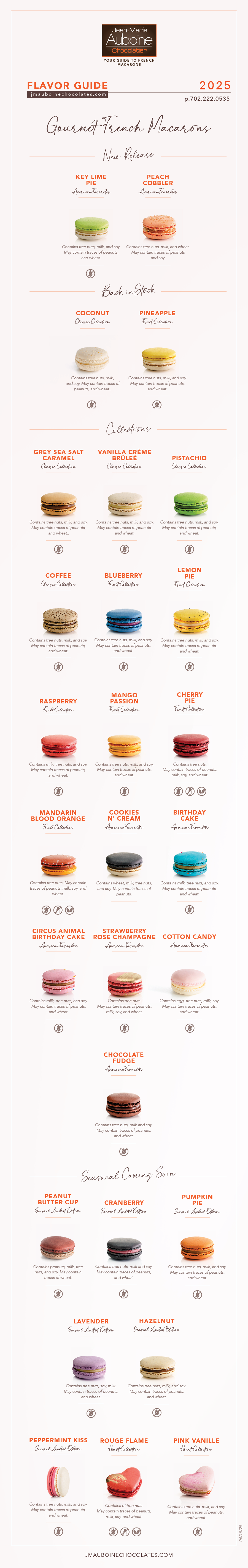 macaron  10個（各色説明文ご記載） NEW 6ct French Macaron Collections — Jean-Marie Auboine